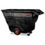 Rubbermaid® Commercial Tilt Dump Truck, 1250 lbs 1 Cubic Yard Heavy Load Capacity with Wheels, Black Thumbnail 1