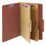 Smead Pressboard Folders with Two Pocket Dividers, Legal, Six-Section, Red, 10/Box Thumbnail 3