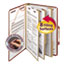 Smead Pressboard Classification Folders, Self Tab, Legal, Eight-Section, Red, 10/Box Thumbnail 1