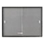 Quartet® Enclosed Bulletin Board, Fabric/Cork/Glass, 48 x 36, Gray, Aluminum Frame Thumbnail 2