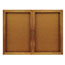 Quartet® Enclosed Bulletin Board, Natural Cork/Fiberboard, 48 x 36, Oak Frame Thumbnail 1