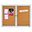 Quartet® Enclosed Cork Bulletin Board, Cork/Fiberboard, 48" x 36", Silver Aluminum Frame Thumbnail 1