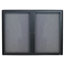 Quartet® Enclosed Fabric-Cork Board, 48 x 36, Gray Surface, Graphite Aluminum Frame Thumbnail 1