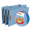 Smead Folders, Two Fasteners, 1/3 Cut Assorted, Top Tab, Legal, Blue, 50/Box Thumbnail 2
