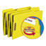 Smead Folders, Two Fasteners, 1/3 Cut Assorted, Top Tab, Legal, Yellow, 50/Box Thumbnail 1