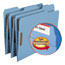 Smead Folders, Two Fasteners, 1/3 Cut Assorted Top Tab, Letter, Blue, 50/Box Thumbnail 1