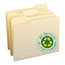 Smead 100% Recycled File Folders, 1/3 Cut, One-Ply Top Tab, Letter, Manila, 100/BX Thumbnail 1