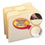 Smead WaterShed/CutLess File Folders, 1/3 Cut Top Tab, Letter, Manila, 100/BX Thumbnail 1