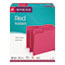 Smead File Folders, 1/3 Cut Top Tab, Letter, Red, 100/Box Thumbnail 3