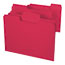 Smead SuperTab Colored File Folders, 1/3 Cut, Letter, Red, 100/Box Thumbnail 3