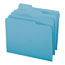 Smead File Folders, 1/3 Cut Top Tab, Letter, Teal, 100/Box Thumbnail 3
