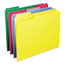 Smead WaterShed/CutLess File Folders, 1/3 Cut Top Tab, Letter, Assorted, 100/Box Thumbnail 1