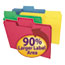 Smead SuperTab Colored File Folders, 1/3 Cut, Letter, Assorted, 100/Box Thumbnail 1