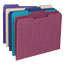 Smead File Folders, 1/3 Cut Top Tab, Letter, Deep Assorted Colors, 100/Box Thumbnail 1