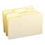Smead 1/3 Cut Assorted Position File Folders, One-Ply Top Tab, Legal, Manila, 100/Box Thumbnail 1
