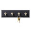 Command™ Decorative Key Rail, 8w x 1 1/2d x 2 1/8h, Black/Silver, 4 Hooks/Pack Thumbnail 4