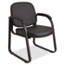 Alera Alera Genaro Series Half-Back Sled Base Guest Chair, 25" x 24.80" x 33.66", Black Thumbnail 1