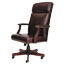 Alera Alera Traditional Series High-Back Chair, Supports 275 lb, 18.7" to 22.63" Seat, Oxblood Burgundy Seat/Back, Mahogany Base Thumbnail 3