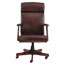 Alera Alera Traditional Series High-Back Chair, Supports 275 lb, 18.7" to 22.63" Seat, Oxblood Burgundy Seat/Back, Mahogany Base Thumbnail 2