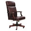 Alera Alera Traditional Series High-Back Chair, Supports 275 lb, 18.7" to 22.63" Seat, Oxblood Burgundy Seat/Back, Mahogany Base Thumbnail 1