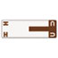 Smead Alpha-Z Color-Coded First Letter Name Labels, H & U, Dark Brown, 100/Pack Thumbnail 1