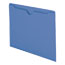 Smead Colored File Jackets w/Reinforced 2-Ply Tab, Letter, 11pt, Blue, 100/Box Thumbnail 2