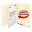 Smead Manila Self-Adhesive End/Top Tab Folder Dividers, 2-Sections, Letter, 100/Box Thumbnail 1