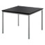HON Basyx Metal Leg Corner Table, , 24"W x 24"D, Black Laminate, Silver Frame Thumbnail 1