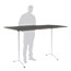 Iceberg ARC Sit-to-Stand Tables, Rectangular Top, 36w x 72d x 42h, Graphite/Silver Thumbnail 2