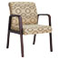 Alera Alera Reception Lounge WL Series Guest Chair, 24.21" x 24.8" x 32.67", Tan Seat/Back, Mahogany Base Thumbnail 1