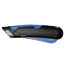 COSCO Easycut Cutter Knife w/Self-Retracting Safety-Tipped Blade, Black/Blue Thumbnail 1