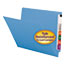 Smead Colored File Folders, Straight Cut, Reinforced End Tab, Letter, Blue, 100/Box Thumbnail 1