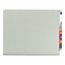 Smead Pressboard End Tab Classification Folder, Letter, 6-Section, Gray/Green, 10/Box Thumbnail 2