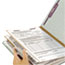 Smead Pressboard End Tab Classification Folder, Letter, 6-Section, Gray/Green, 10/Box Thumbnail 3