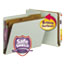 Smead Pressboard End Tab Classification Folder, Letter, 6-Section, Gray/Green, 10/Box Thumbnail 1