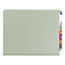 Smead Pressboard End Tab Classification Folder, Letter, 4-Section, Gray/Green, 10/Box Thumbnail 3