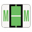 Smead A-Z Color-Coded Bar-Style End Tab Labels, Letter M, Light Green, 500/Roll Thumbnail 1