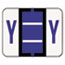 Smead A-Z Color-Coded Bar-Style End Tab Labels, Letter Y, Violet, 500/Roll Thumbnail 1