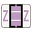 Smead A-Z Color-Coded Bar-Style End Tab Labels, Letter Z, Lavender, 500/Roll Thumbnail 1