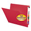Smead Colored File Folders, Straight Cut, Reinforced End Tab, Letter, Red, 100/Box Thumbnail 1