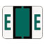Smead A-Z Color-Coded Bar-Style End Tab Labels, Letter E, Dark Green, 500/Roll Thumbnail 1