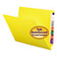 Smead Colored File Folders, Straight Cut, Reinforced End Tab, Letter, Yellow, 100/Box Thumbnail 1