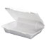 Genpak® Foam Hoagie Hinged Container, White, 9 3/4 x 3 2/5 x 13,  200/CT, 100/Bag, 2/CT Thumbnail 1