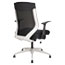 Alera Alera EB-K Series Synchro Mid-Back Flip-Arm Mesh Chair, Supports 275lb, 18.5“ to 22.04" Seat, Black Seat/Back, Cool Gray Base Thumbnail 2