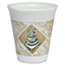 Dart® Café G Cups, Foam, 8oz, White/Brown with Green Accents, 1000/Carton Thumbnail 1