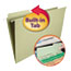 Smead FasTab Hanging File Folders, 1/3 Tab, Legal, Moss Green, 20/Box Thumbnail 1