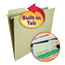 Smead FasTab Hanging File Folders, 1/3 Tab, Letter, Moss Green, 20/Box Thumbnail 1