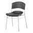 Iceberg CafWorks Chair, Blow Molded Polyethylene, Graphite/Silver, 2/Carton Thumbnail 4
