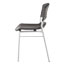Iceberg CafWorks Chair, Blow Molded Polyethylene, Graphite/Silver, 2/Carton Thumbnail 5