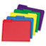 Universal Deluxe Heavyweight File Folders, 1/3-Cut Tabs: Assorted, Letter Size, 0.75" Expansion, Manila, 50/Pack Thumbnail 2